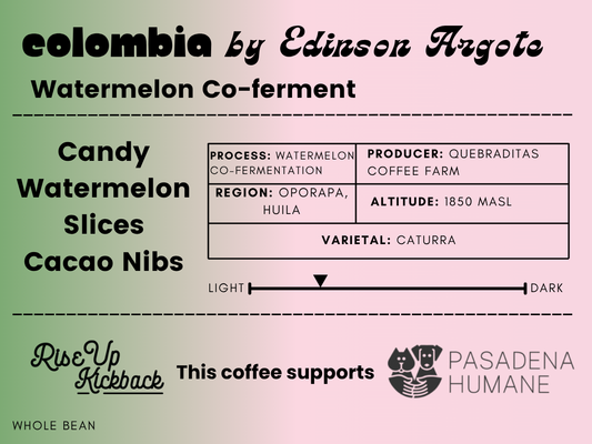 Introducing: Colombia La Quebraditas Caturra Watermelon Co-Ferment